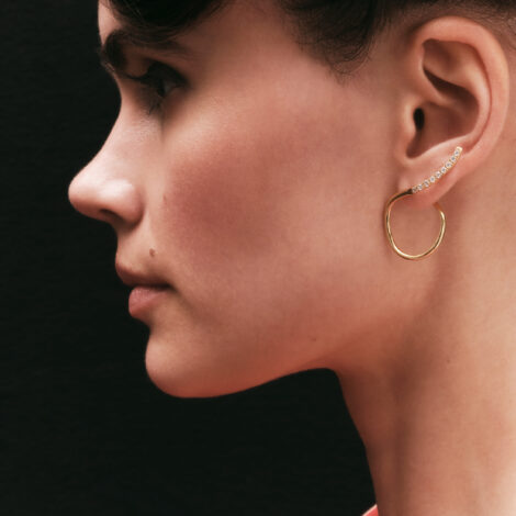 P Diamond Earrings Gold 18K