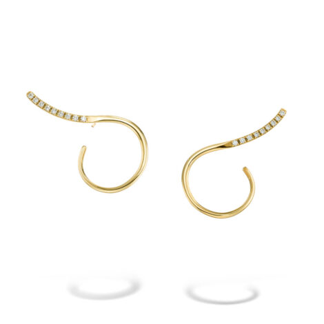 P Diamond Earrings Gold 18K
