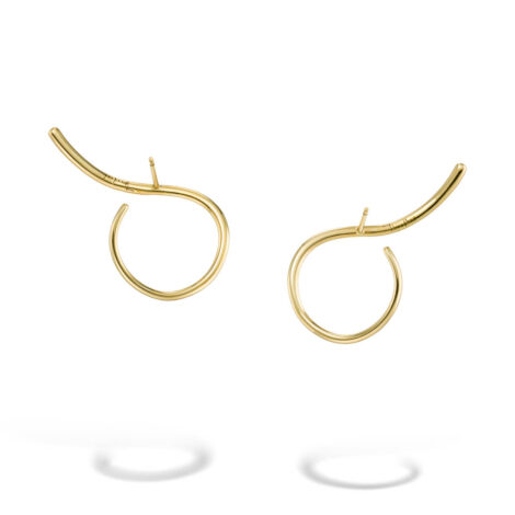 P Earrings Gold 18K