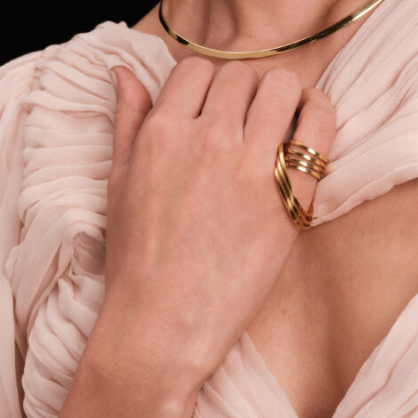 FULL MOON Chevalier Ring Gold 18K