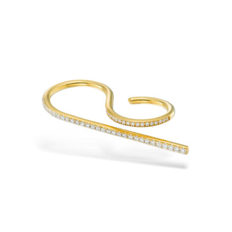 S Diamond Ring Gold 18K